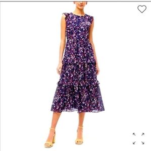 J. Crew Factory Tiered Ruffle Sleeveless Dress